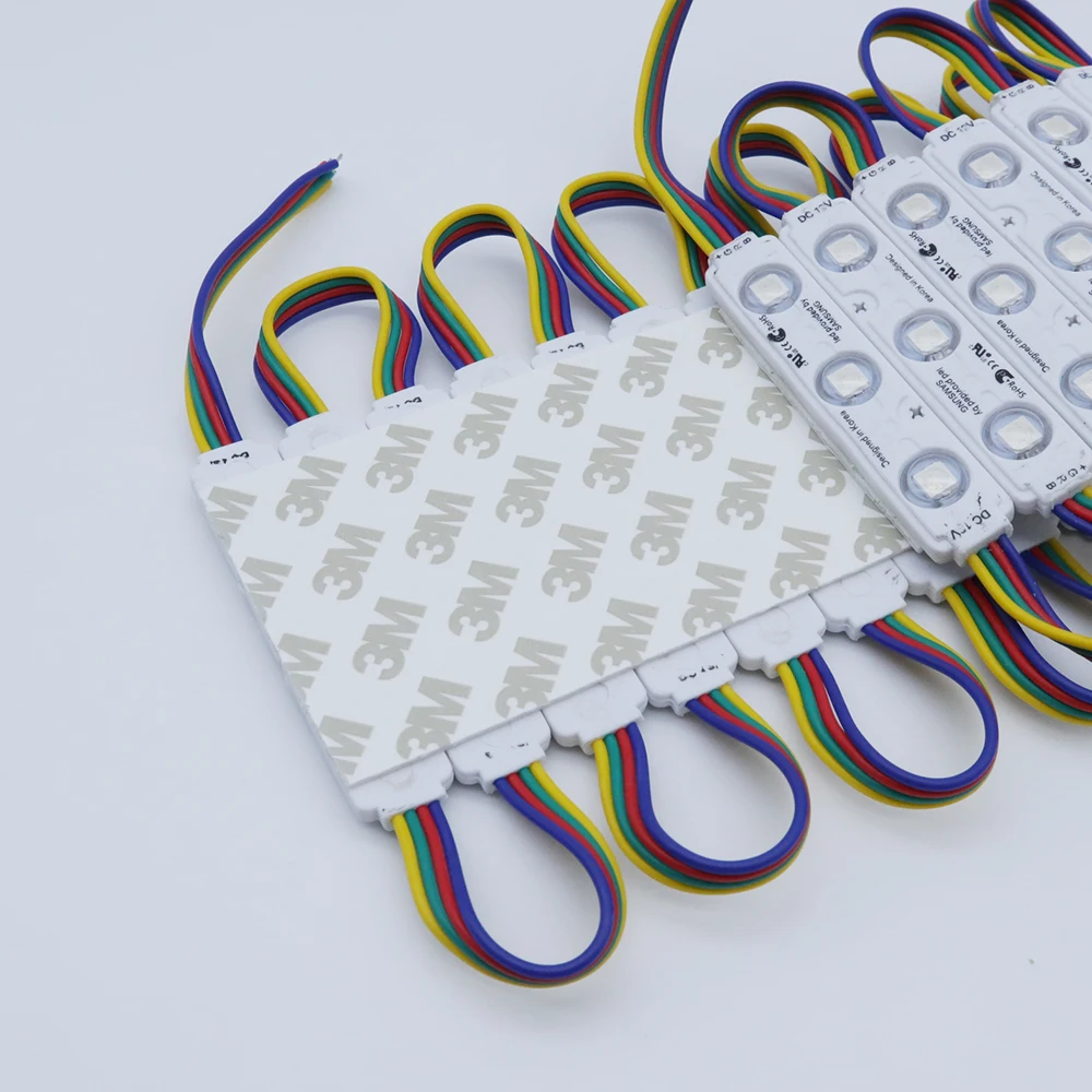 20 штук DC 12V Светодиодный модуль RGB SMD 5050 3 светодиодный s подачи сигнала светильник