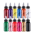 Аэрограф Для ногтей краски для ногтей, 12 цветов, акриловый, 30 млфлакон, пигмент для Временной Татуировки _ TA100(1-12)