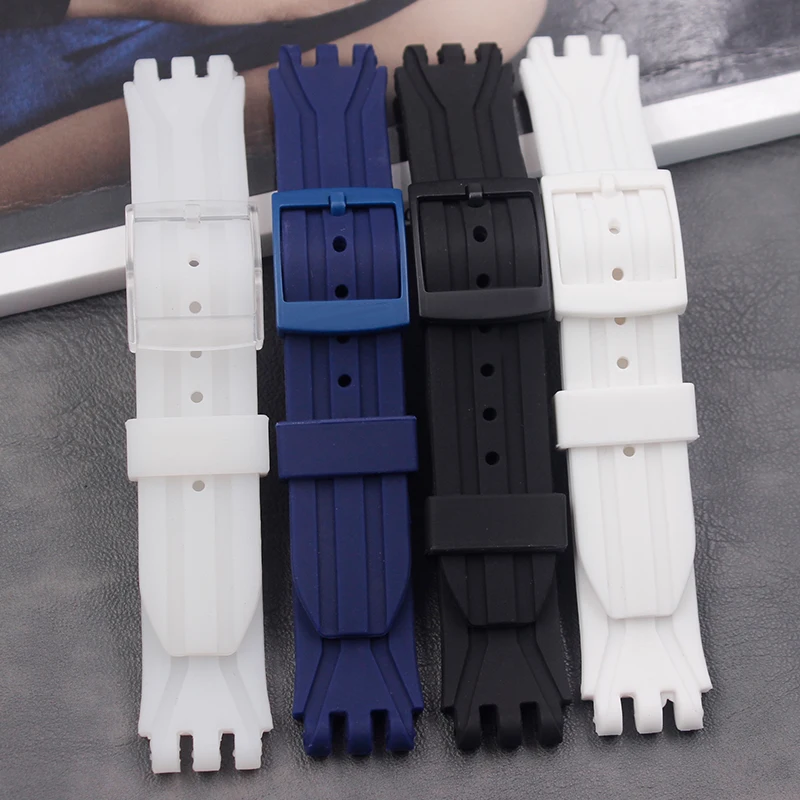 Силиконовый ремешок 18 мм для мужчин и женщин Мягкий Спортивный Повседневный