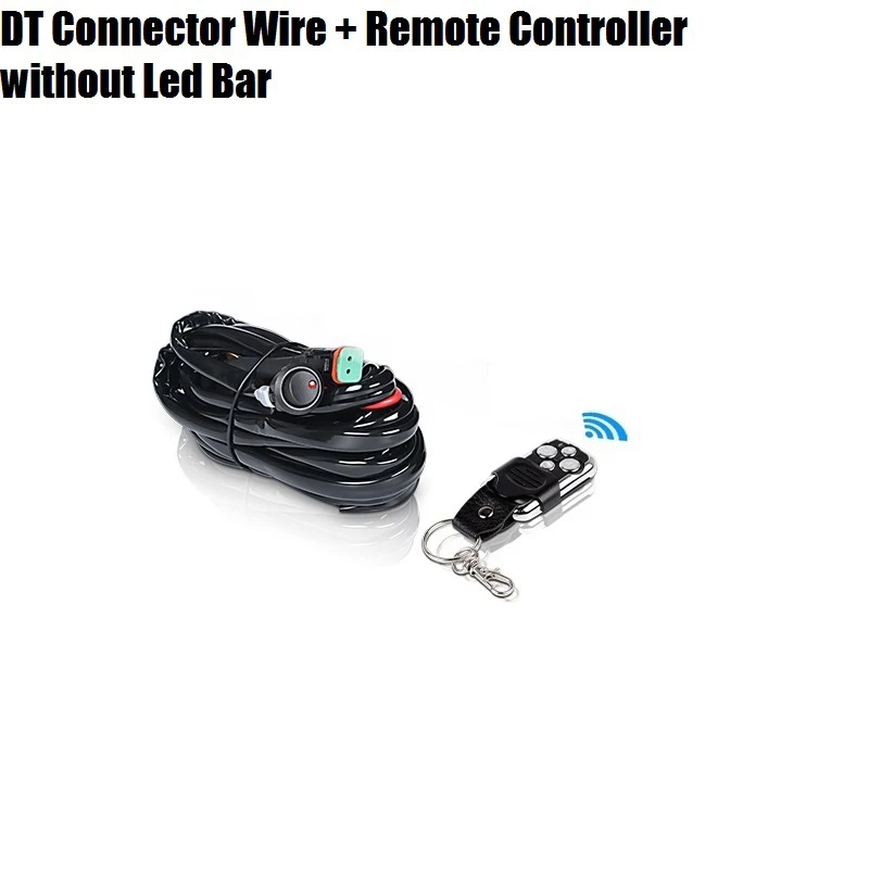 DT Connector Remote 5D 22 32 42 дюйма 200 Вт 300 Вт 400 Вт двойной прямой ряд черный жемчуг объектив светодиодный светильник с Cree Led чип DT разъем для SUV ATV - Цвет: DT Connector Remote