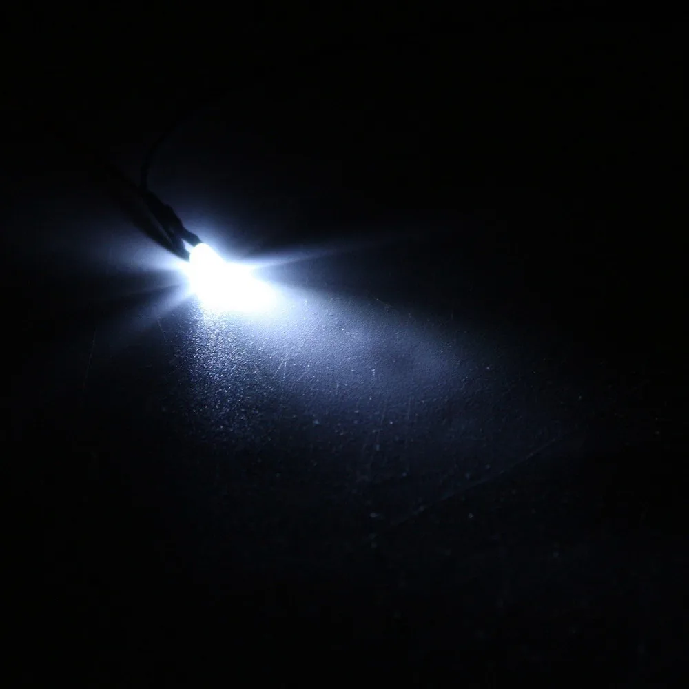 10pcs 3mm Pre-Wired Constant LED Ultra Bright Transparent Clear Bulb DC12V (Random: Color) ST464 | Освещение
