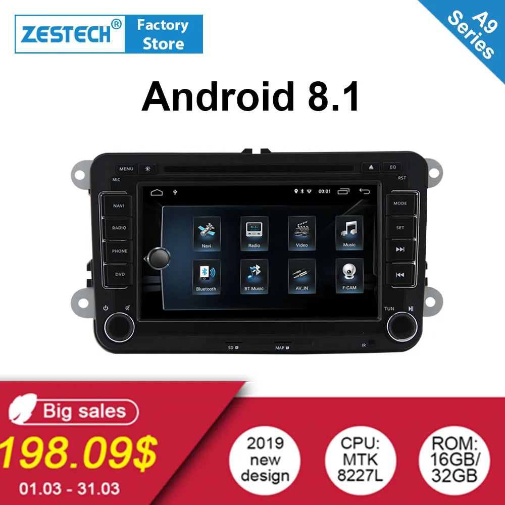 Android 8 1 Автомагнитола gps 2din для VW dvd Радио Passat b6 Tiguan Golf 4 Polo Skoda Octavia Автомобильный