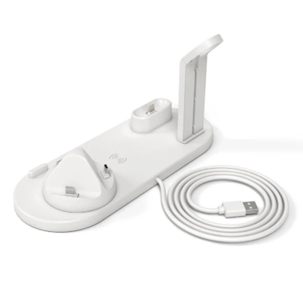 white 3 в 1 беспроводная зарядная док-станция для Apple Watch и Airpods зарядная станция для нескольких устройств быстрая Беспроводная подставка для зарядного устройства - Тип штекера: white