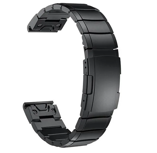 Black Высококачественный ремешок из нержавеющей стали для Garmin Fenix 5 5X 5S, классический Quickfit, металлический ремешок для часов, модные ремешки для часов - Цвет ремешка: Black