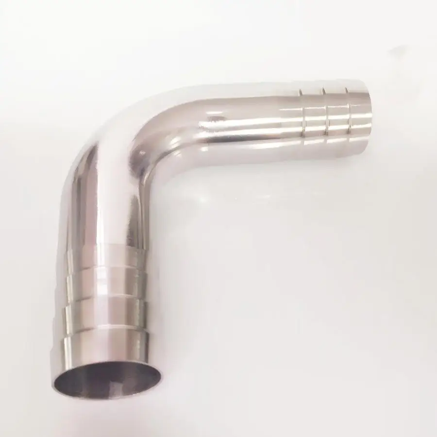 

89mm 3.5" Hose Barb SUS 304 Stainless Steel Sanitary 90 Degree Elbow Pipe Fitting Home Brew Beer Wine