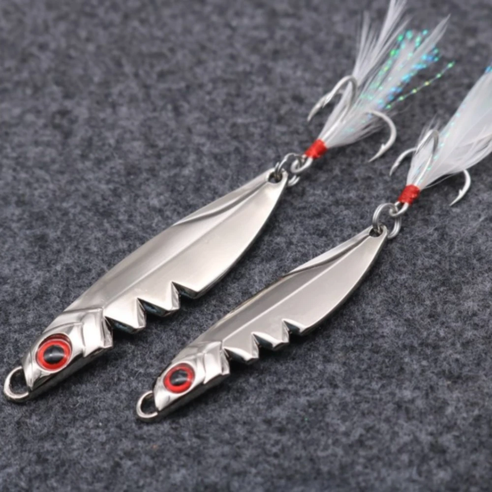 Gorgons Fishing Lure Metal Jigs Trout Spoon Jigging Feather Hooks Deep Diving | Lures