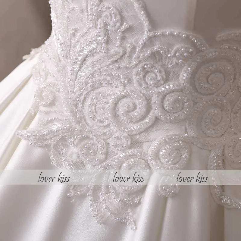 Любовник Поцелуй Vestidos De Noiva сатиновое свадебное платье 2021 кружево и натурального