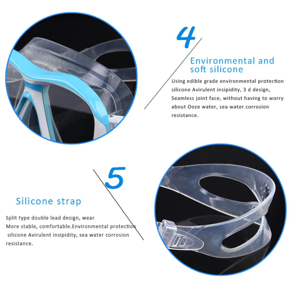 

Anti-fog Snorkeling Mask Diving Mask Toughened Tempered Glass Goggles Swimming Diving Snorkeling Glass Equipment Dive Equipment