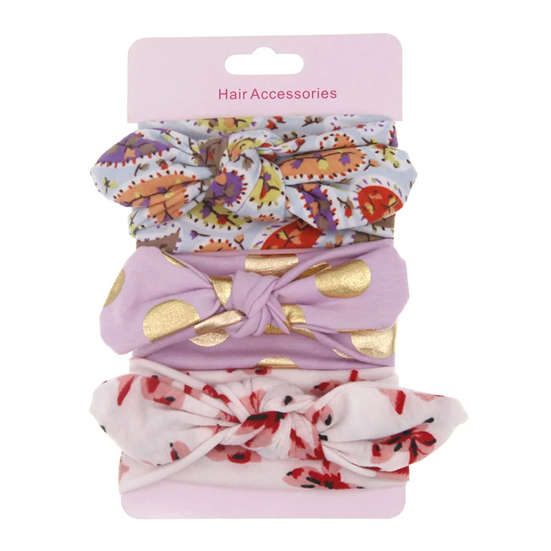 3pcs/Set Hot Sale Girl Elastic Hairband Children Hair Wear Kids Headwear Bow-Knot Headband Baby Accessories Wowsorie021 | Аксессуары для