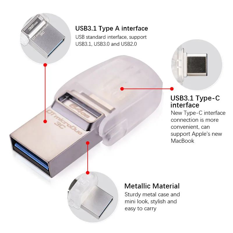 Оригинальный Kingston USB флэш накопитель 64 ГБ 32 16 3 1 Флешка 0 ручка карта памяти для ПК