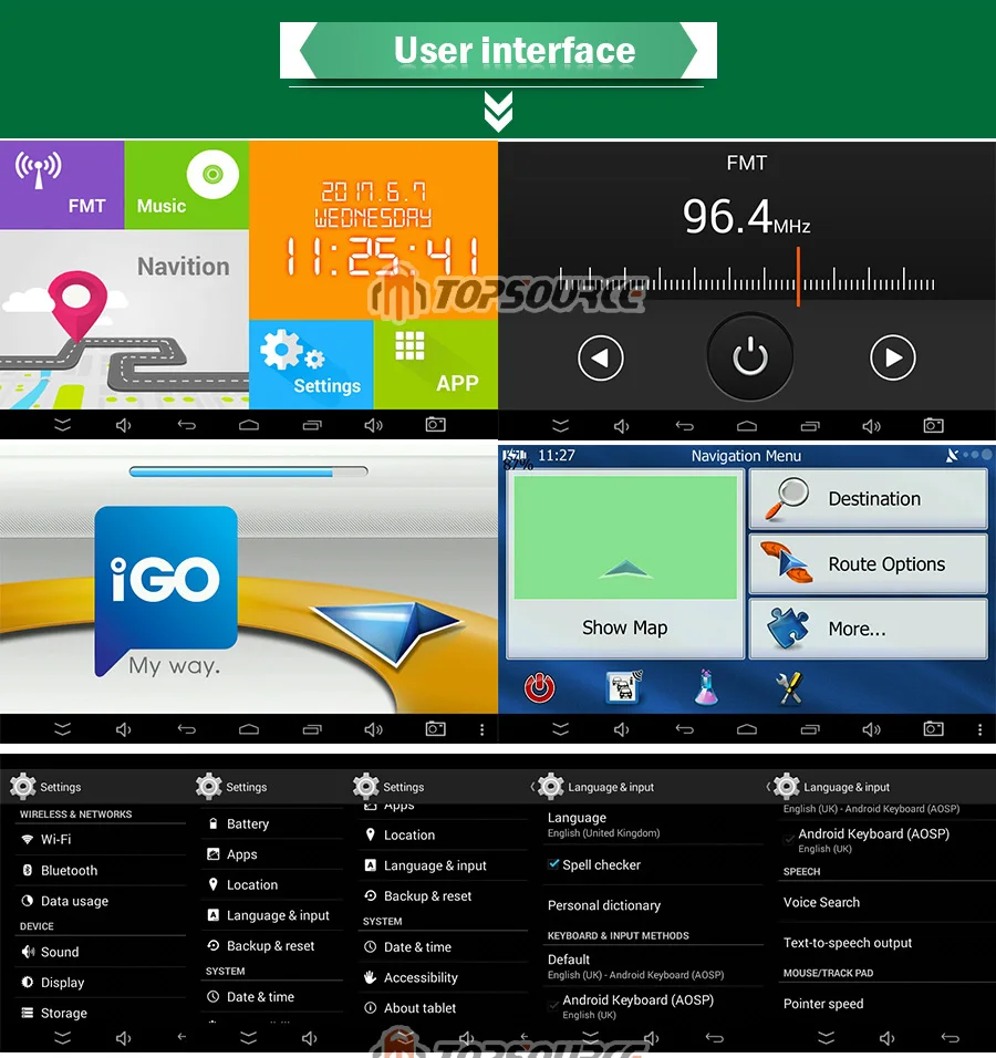 TOPSOURCE 2 в 1 " IP67 водонепроницаемый мотоцикл gps навигация Автомобильный gps навигатор Android 4.4.2 автомобили wifi 512 М 8 Гб Bluetooth