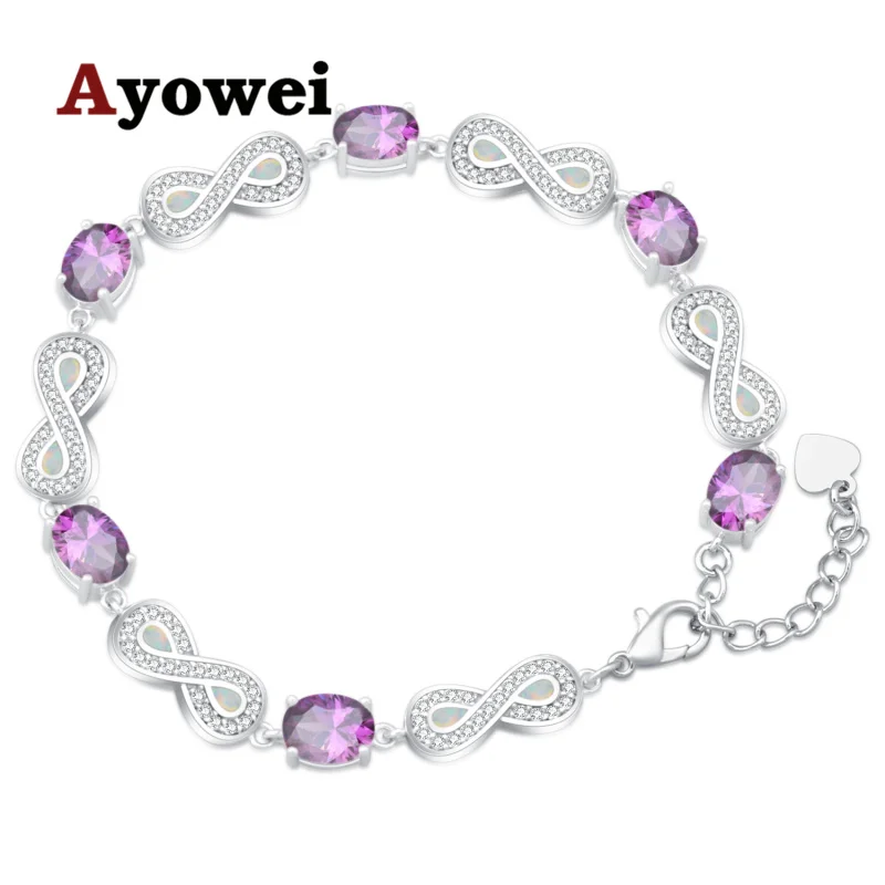 Aywei alibaba express розовый опал серебро 925 пробы|charm bracelet|bracelet girl925 silver |