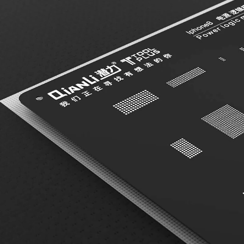 QianLi Power Logic Modulo BGA Reballing Nero Stencil Impianto di Latta Rete Acciaio Per il iphone 8/8P/X | Инструменты