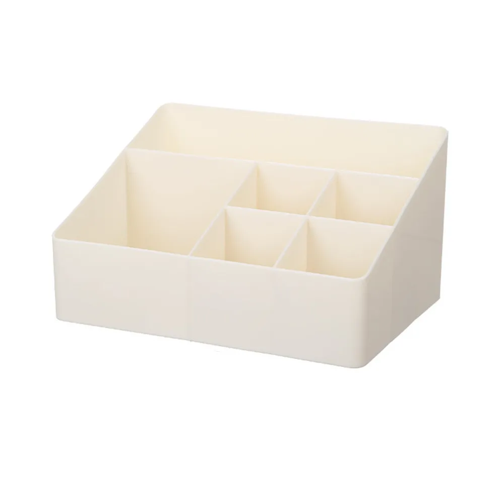 Cosmetic Organizer Box Plastic Makeup Storage Case Table Sundries 6 Grid Rack Plain Color Contracted K531 | Дом и сад