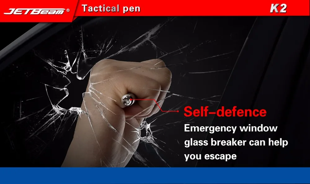 JETBEAM K2 титановая тактическая мини-ручка Fisher Space pen инструмент для самообороны