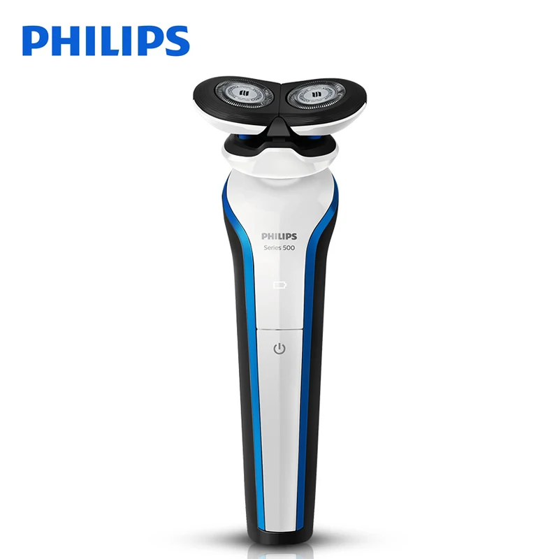 Philips-S566 Philips профессиональная электробритва S566 перезаряжаемая 2 лезвия вращающаяся электробритва для лица Борода электрическая бритва для мужчин Влажная и сухая - Цвет: Philips-S566
