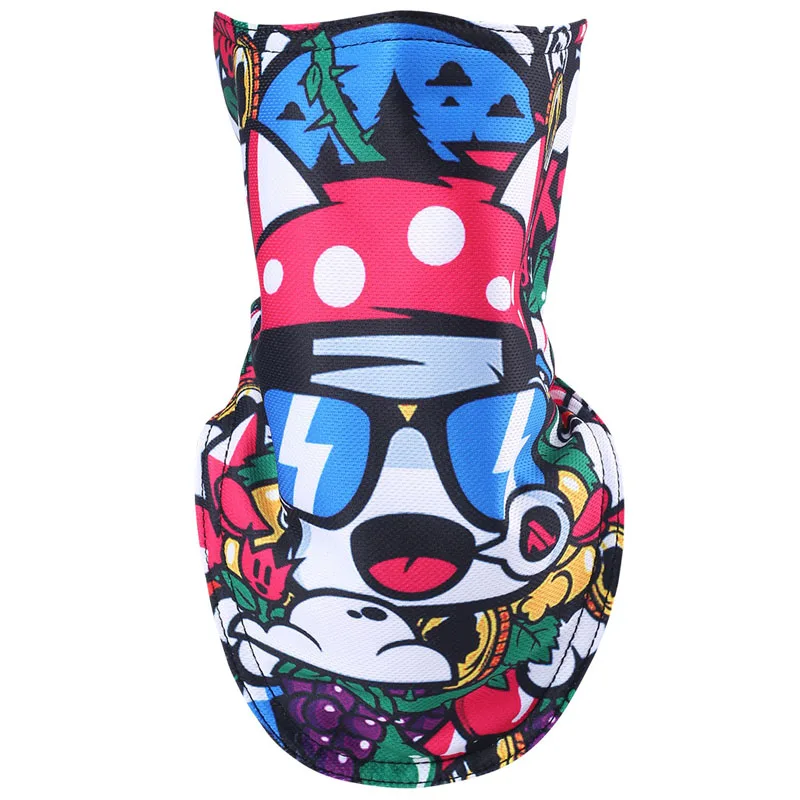 3D печать Дети Лыжи Велоспорт Зима Теплая защита Полярное руно Маска для лица