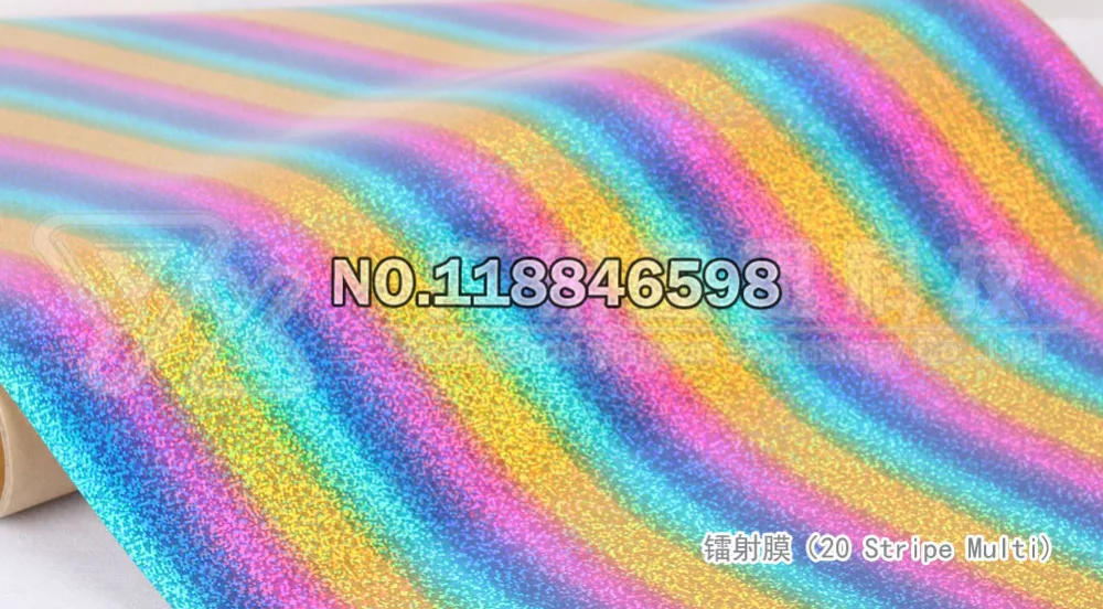 50 см (ширина) x500см (длина)/партия ПЭТ Лазерная цветная пленка для теплопередачи 7