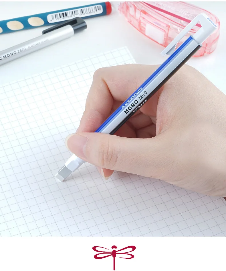 TOMBOW MONO Zero ластик механический ластик тщательная подсветка многоразового использования форма ручки резиновый пресс тип школьные канцелярские принадлежности
