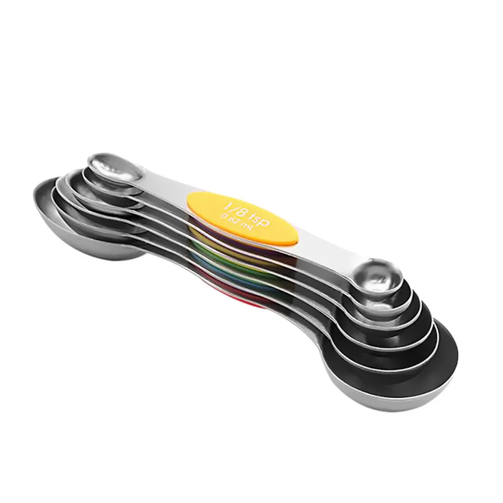 Магнитная мерная ложка из нержавеющей стали 6 шт. для домашнего измерения кухни 12