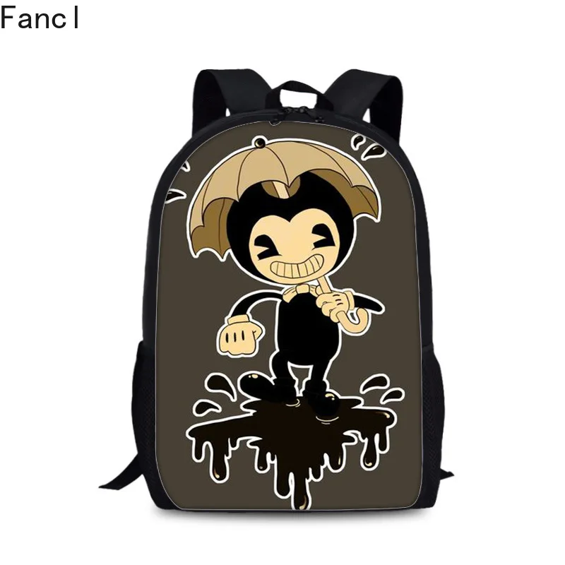 2019Hot Bendy And The Ink Machine рюкзаки для детей школьные сумки мультяшная игра 3D книга