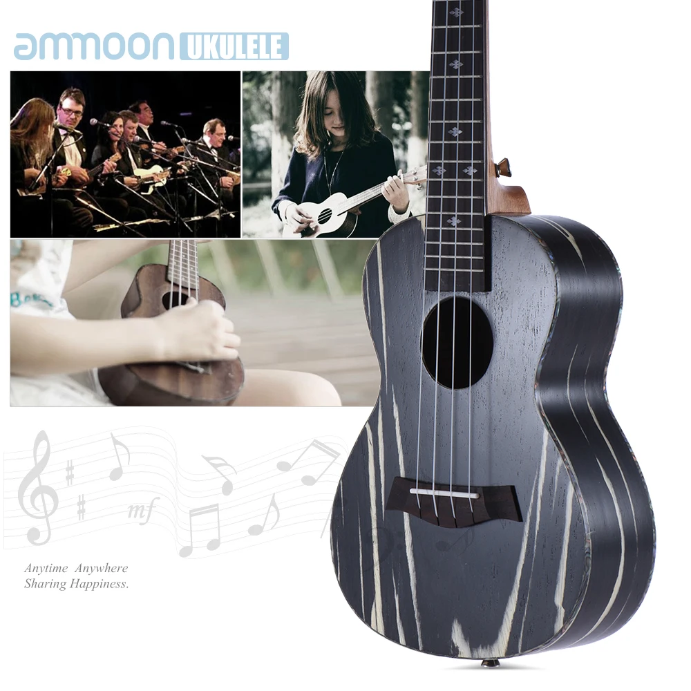 Ammoon 24 &quotминиатюрная гитара укулеле Акустическая 4 строки Ukelele18 Лады деревянная