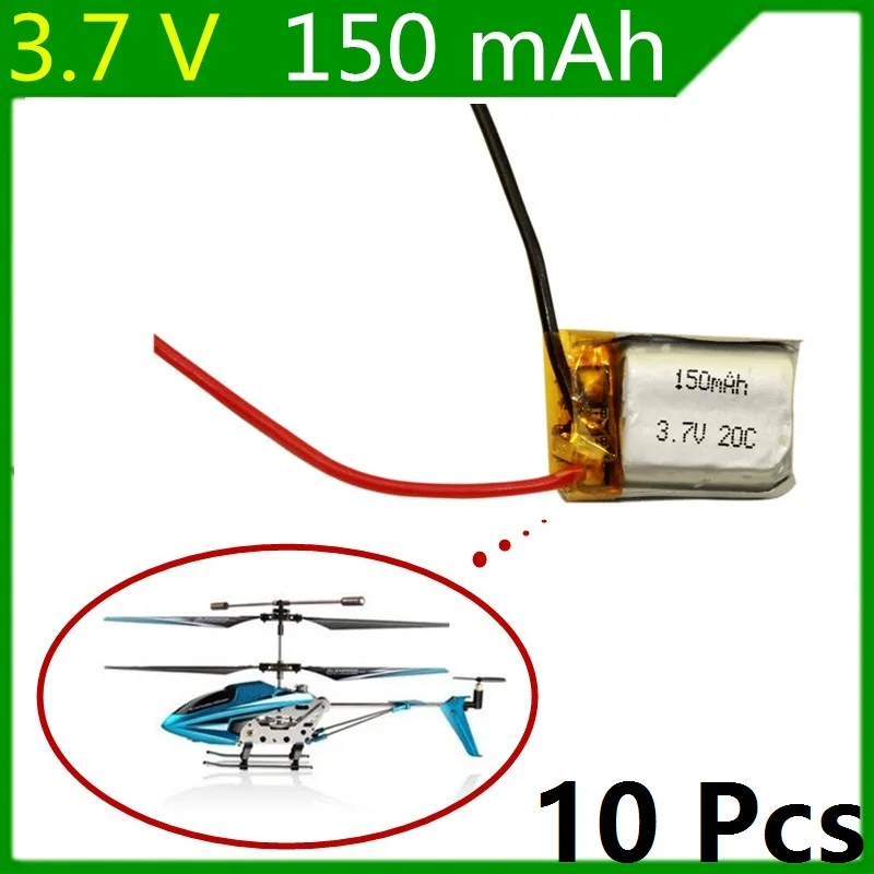 3,7 V 150mAh Syma S107 S107G 1S 3,7 V 150mAh Li-Po батарея 3,7 V Вертолет Часть Бесплатная доставка Оптовая продажа 10 шт./лот