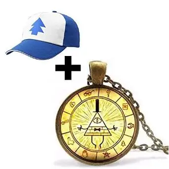 Стимпанк мультфильм mabel pig BILL CIPHER WHEEL friends мужской кулон шляпа ожерелье 1 компл./лот