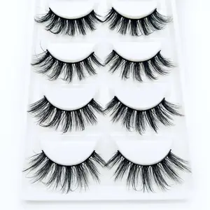 Норковые накладные ресницы HBZGTLAD, накладные ресницы из норки натуральные 3D, 5 пар, мягкие ресницы для наращивания, набор для макияжа, ресницы 02