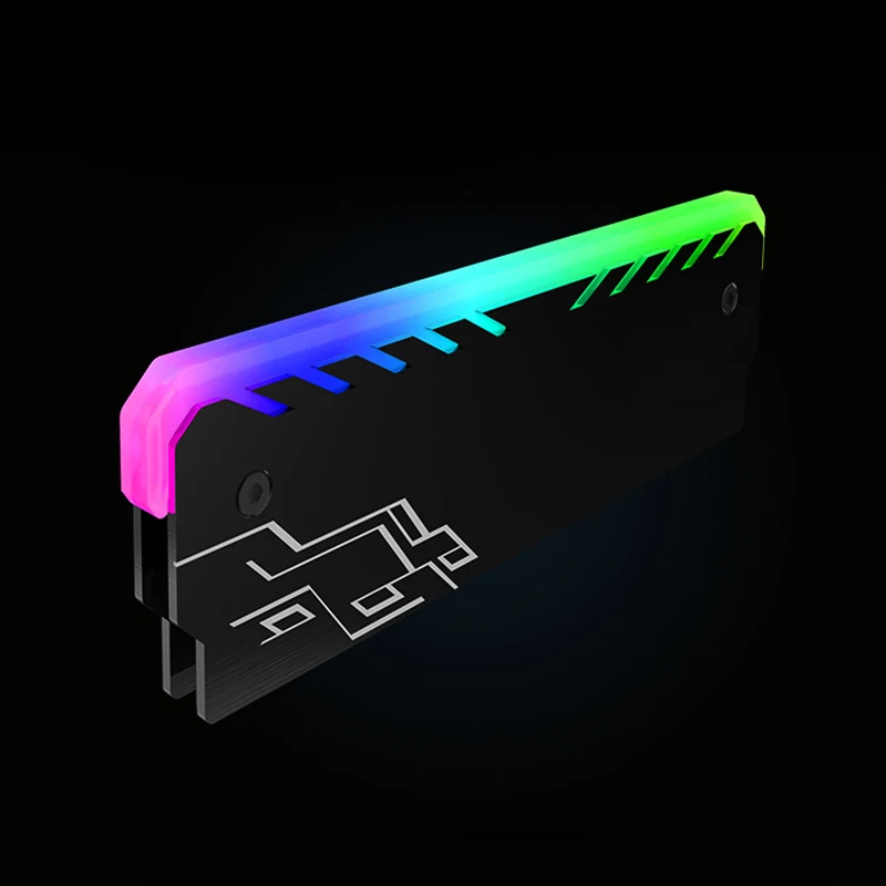Черный светящийся жилет RGB RAMs Shell обычная световая панель радиатор памяти