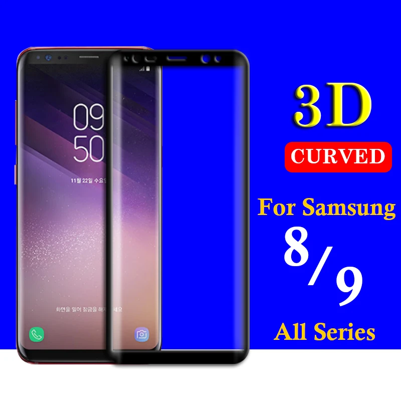 3D экранный протектор Защитное стекло для Samsung S 8 9 Plus Защитная пленка экрана Tremp