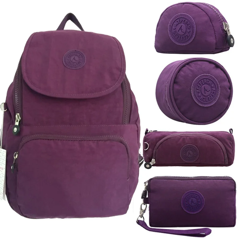 Школьный рюкзак ACEPERCH для девочек-подростков Mochila Feminina, женский рюкзак mochila, водонепроницаемый повседневный рюкзак для ноутбука, женский рюкзак - Цвет: Purple