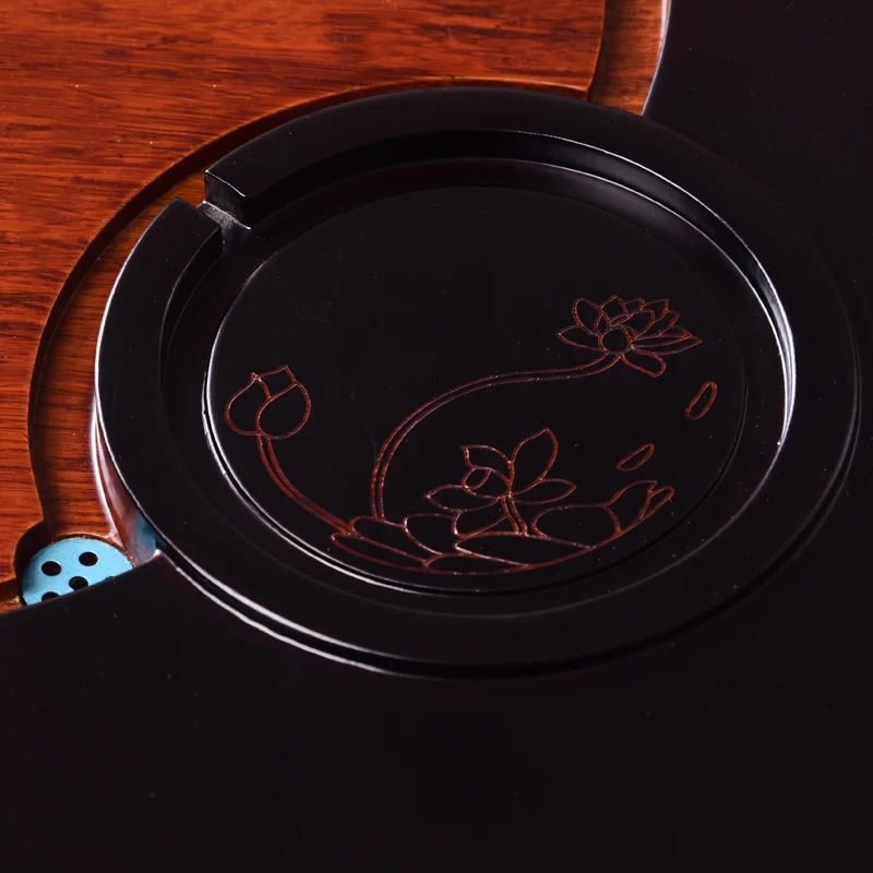 Blackstone эбенового дерева Чай лоток сточных вод для хранения чайный набор кунг фу