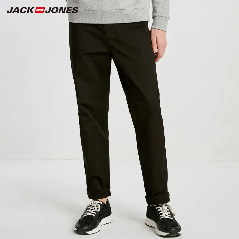 JackJones мужские зимние хлопковые повседневные брюки деловые Стрейчевые Узкие
