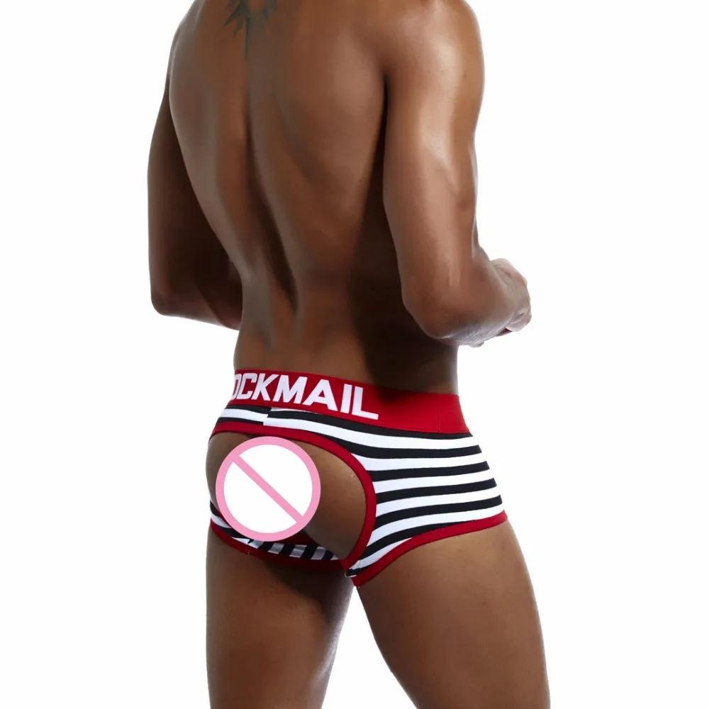 Бренд JOCKMAIL, мужское нижнее белье, боксеры, шорты, открытая спина, ягодицы, хлопок, сексуальное, открытая спина, гей, мужское нижнее белье, JockStrap cuecas, Гей Трусы