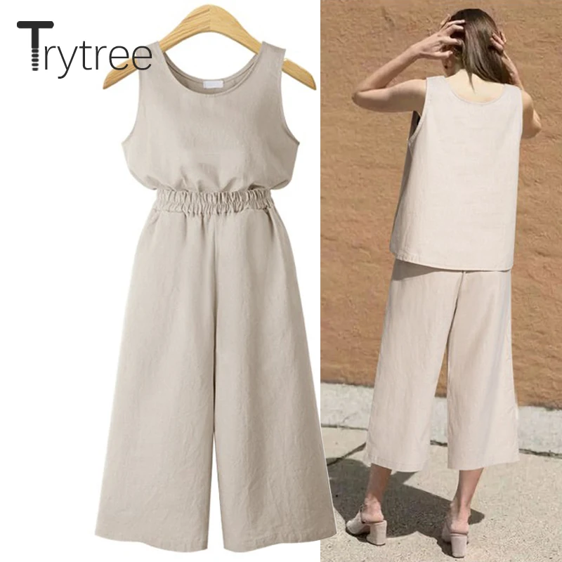 Trytree летний женский комплект из двух предметов Повседневный однотонный топ без