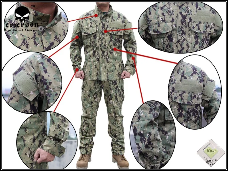 EMERSON NWU Тип III форма армейская тактическая Боевая одежды EM6892 Aor2|aor2 uniform|shirt shirtaor2