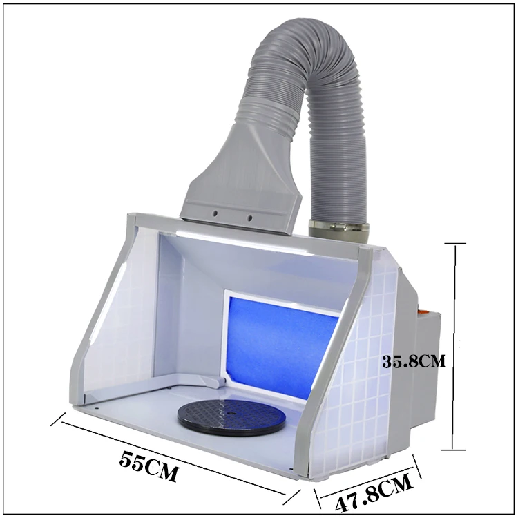 Airbrush Spray Booth OPHIR Аэрограф, аэрограф для хобби, Аэрограф, Аэрограф для рисования всего искусства, торта, ремесла, хобби, модель AC092LED - Цвет: Airbrush Spray Booth