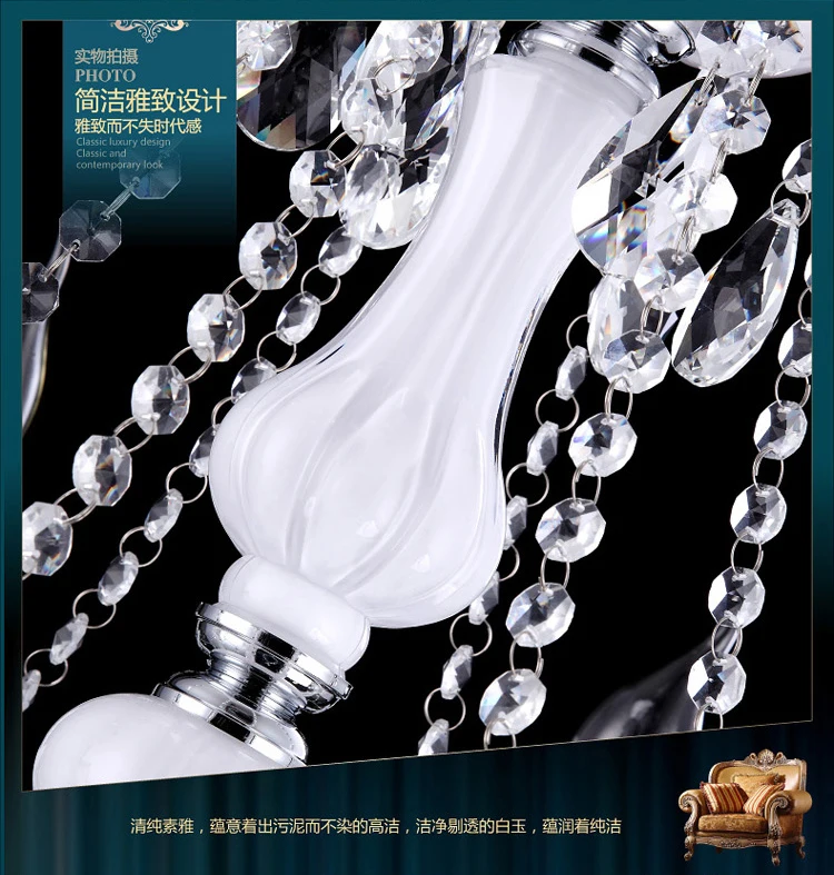 Современная роскошная хрустальная люстра K9 освещение белый подвесной