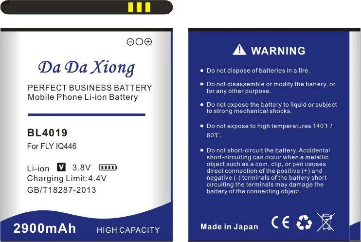 Литий ионный аккумулятор Da Xiong 2900 мАч BL4019 для Телефона FLY IQ446|battery for|battery for flyphone battery