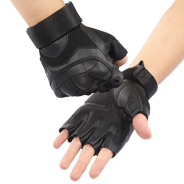 Перчатки мужские тактические боевые митенки с закрытыми пальцами в стиле