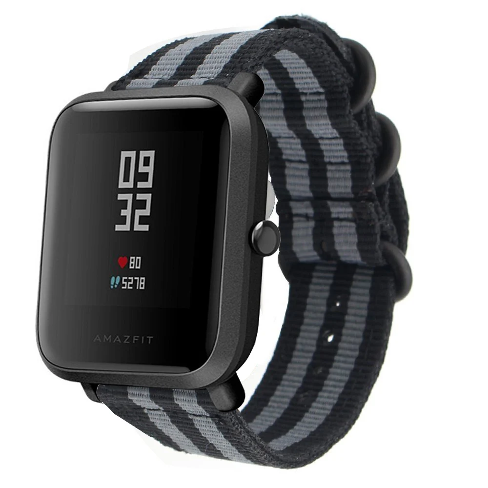 Gary Black Eastar красочный нейлоновый Браслет Для Xiaomi huami Amazfit Смарт-часы молодежное издание Bip BIT PACE Lite ремешок фитнес-браслет - Цвет ремешка: Gary Black
