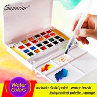 superior 12 24 30 36 40colors pigment solid watercolor paints set colored pencils for drawing paint watercolors art supplies