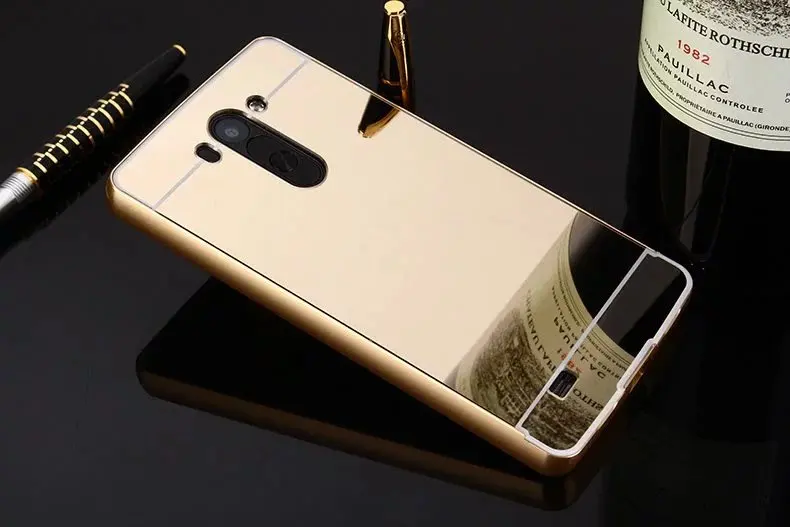 Mirror Case For LG G Vista VS880 Aluminum Frame + Hard PC Plating Back Cover Metal Phone |