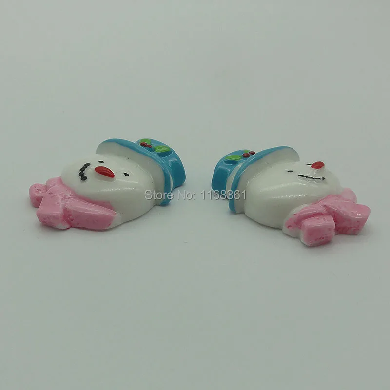 1pcs/lot resin flat back pink scarf snowman head 30mm Cabochons Scrapbooking Hair Bow Center DIY Christmas decration C101-5 | Дом и сад