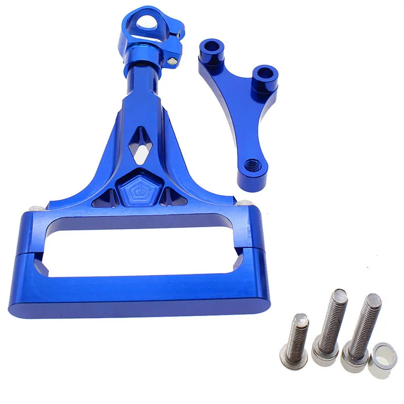 Blue-Bracket Для Kawasaki Z1000 Z750 Z 750 1000 2003-2009 2004 2005 ЧПУ мотоциклов стабилизатор демпфер в комплекте рулевое крепление комплект кронштейн - Цвет: Blue-Bracket