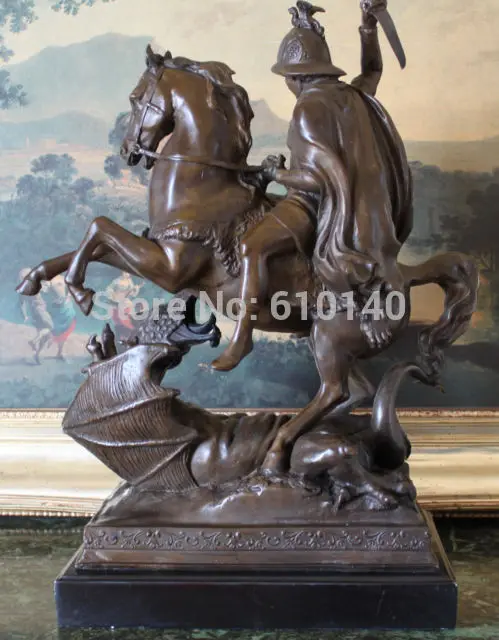 Статуя Святого Георгиевского дракона в стиле милитари Римского солдата