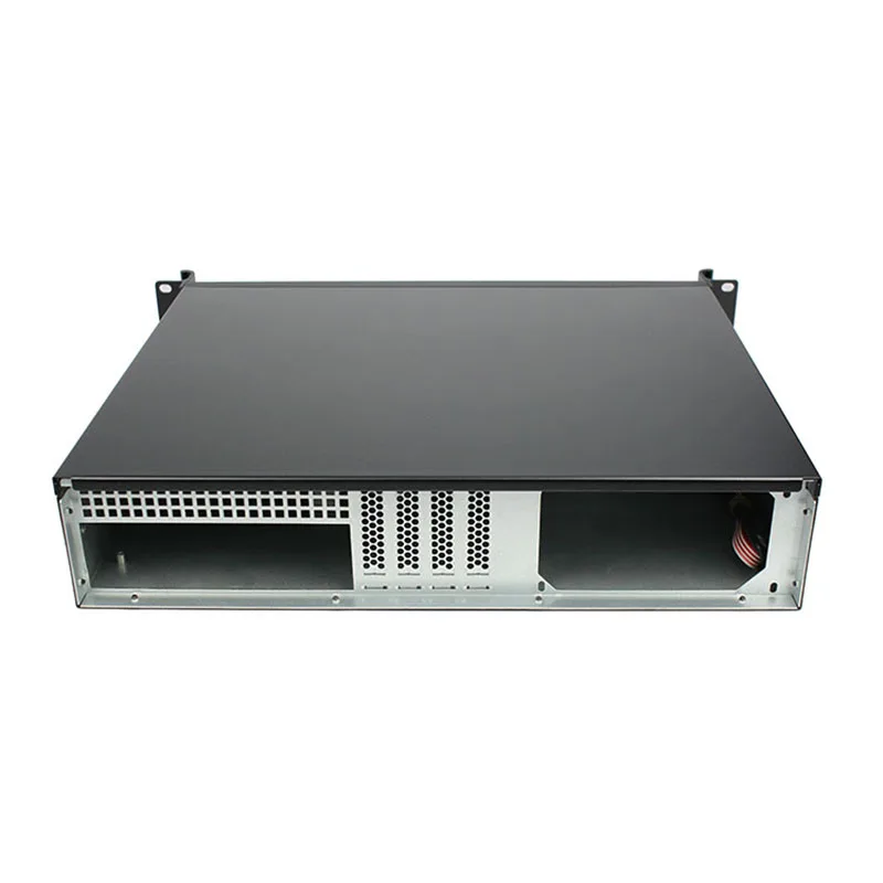 2U чехол для компьютера с алюминиевой панелью 2u350MM поддержка MicroATX PC блок питания брандмауэр 19 дюймов стойка тип шасси