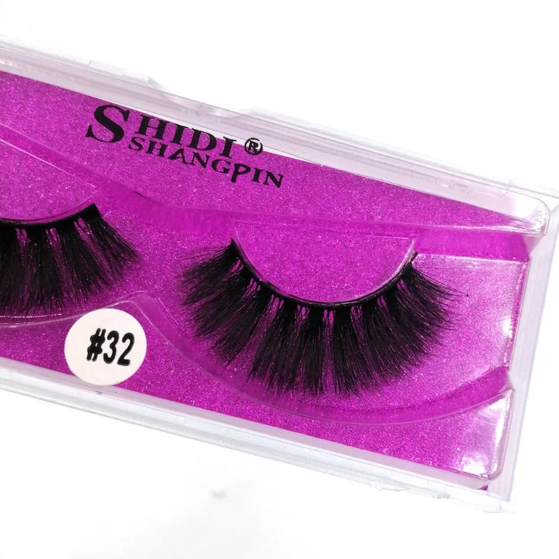

1 Box Natural Long 3D Mink Lashes Handmade False Eyelashes Wispy Mink Lashes