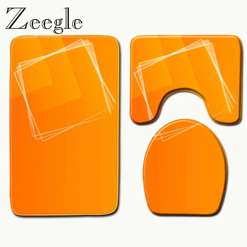 Zeegle 3D коврик для душа с геометрическим рисунком ванной из микрофибры коврики